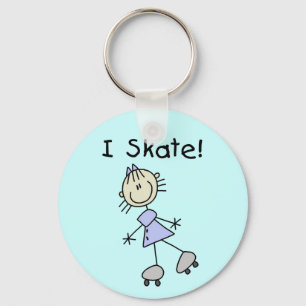 Stick Figure I Skate Tshirts and Gifts Key Ring