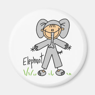 Stick Figure In Elephant Suit Magnet