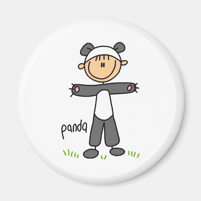 Stick Figure In Panda Suit Magnet (Front)