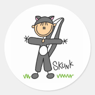 Stick Figure In Skunk Suit Sticker