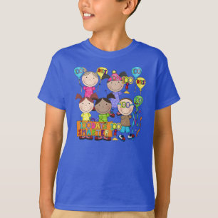 Stick Figure Kids 100 Days Smarter T-Shirt