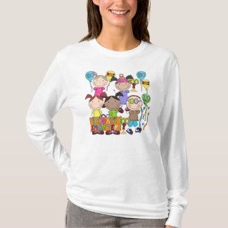 Stick Figure Kids 100 Days Smarter T-Shirt