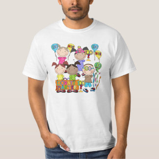 Stick Figure Kids 100 Days Smarter T-Shirt