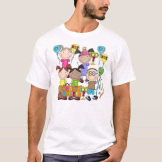Stick Figure Kids 100 Days Smarter T-Shirt
