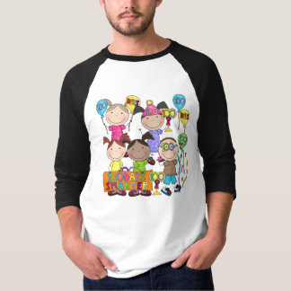Stick Figure Kids 100 Days Smarter T-Shirt