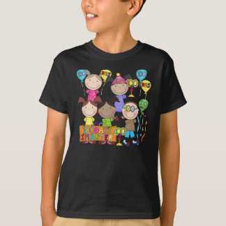 Stick Figure Kids 100 Days Smarter T-Shirt