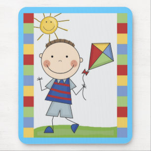 Stick Figure Kids Cards and Gifts Mouse Pad