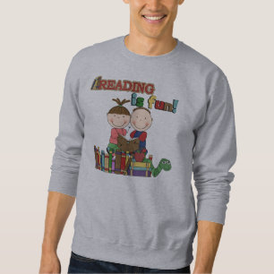 Stick Figure Kids Reading is Fun Sweatshirt