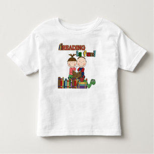 Stick Figure Kids Reading is Fun Toddler T-Shirt