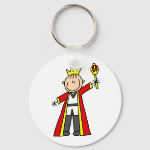 Stick Figure King Key Ring