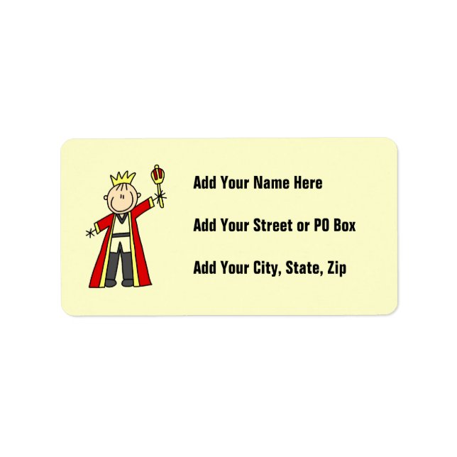 Stick Figure King Label (Front)