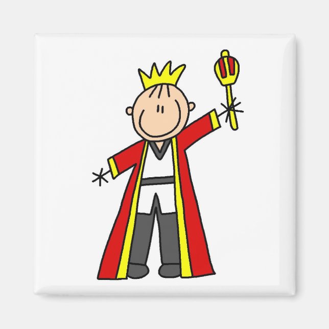 Stick Figure King Magnet (Front)