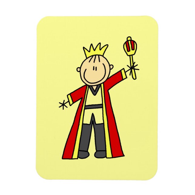 Stick Figure King Magnet (Vertical)