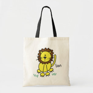 Stick Figure Lion T-shirts and Gifts Tote Bag