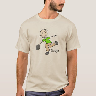 Stick Figure Male Bowler T-shirts and GIfts