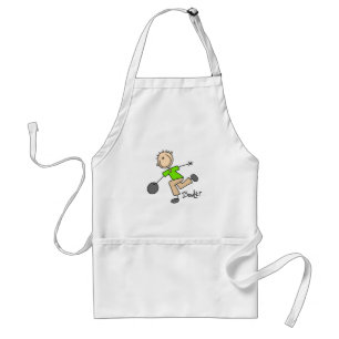 Stick Figure Male Bowler T-shirts and GIfts Standard Apron