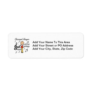 Stick Figure Male Clarinet Player Tshirts and Gift