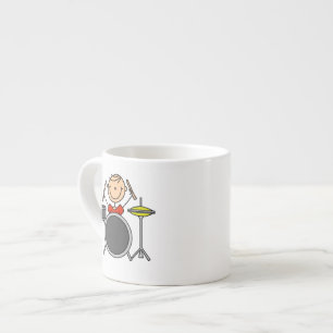 Stick Figure Male Drummer T-shirts and Gifts Espresso Cup