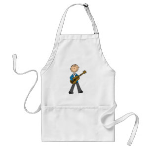 Stick Figure Male Guitar Player T-shirts and Gifts Standard Apron