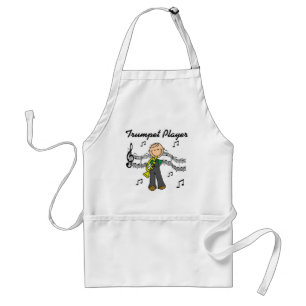 Stick Figure Male Trumpet Player T-shirts and GIft Standard Apron