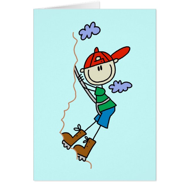 Stick Figure Mountain Climbing Tshirts and Gifts (Front)