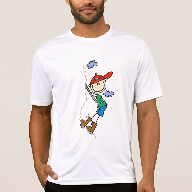 Stick Figure Mountain Climbing Tshirts and Gifts (Front)