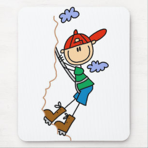 Stick Figure Mountain Climbing Tshirts and Gifts Mouse Pad