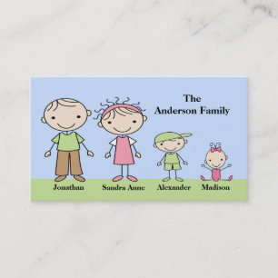 Stick Figure Mummy Calling Cards