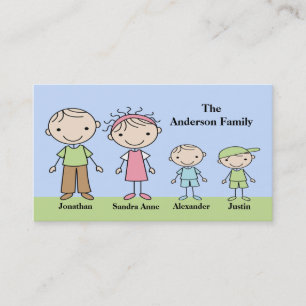 Stick Figure Mummy Calling Cards