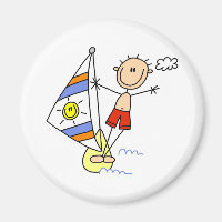 Stick Figure Parasailing Magnets