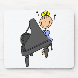 Stick Figure Piano Mousepad