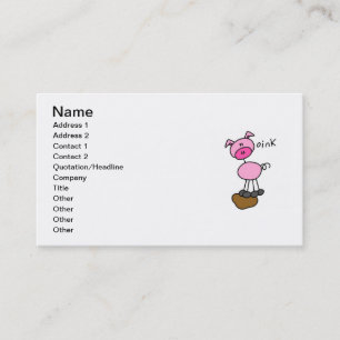 Stick Figure Pig T-shirts and Gifts Business Card