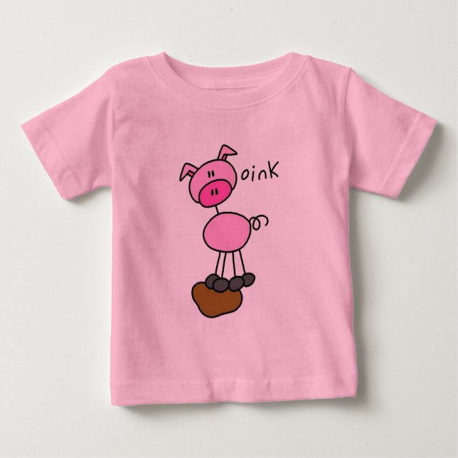 Stick Figure Pig Tshirts and Gifts (Front)