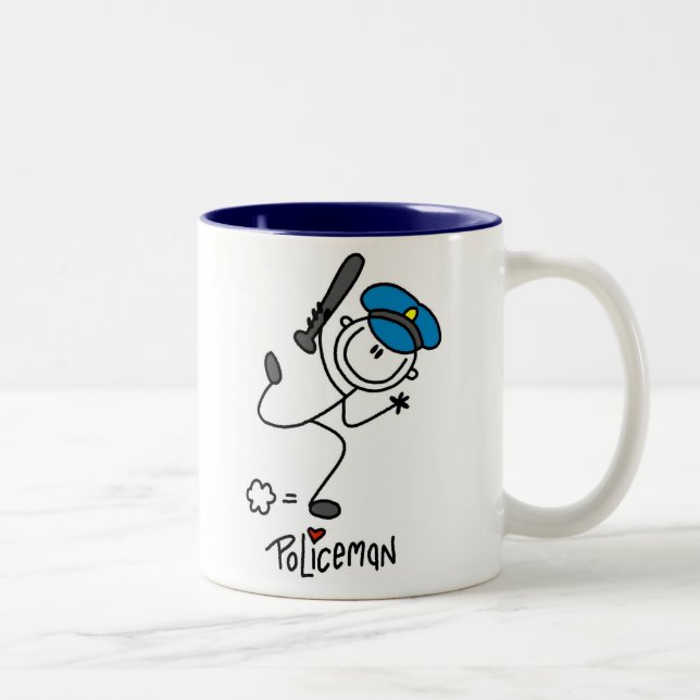 Stick Figure Police Officer Mug (Right)