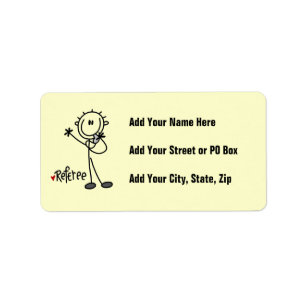 Stick Figure Referee T-shirts and Gifts Label