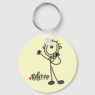 Stick Figure Referee Tshirts and Gifts Key Ring