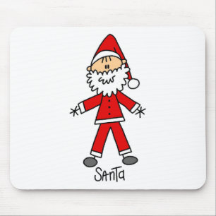 Stick Figure Santa Claus Tshirts and Gifts Mouse Pad