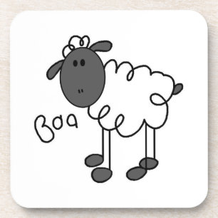 Stick Figure Sheep T-shirts and Gifts Coaster