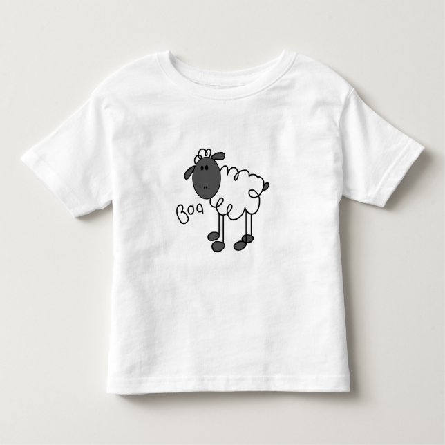 Stick Figure Sheep Toddler T-Shirt (Front)