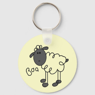 Stick Figure Sheep Tshirts and Gifts Key Ring