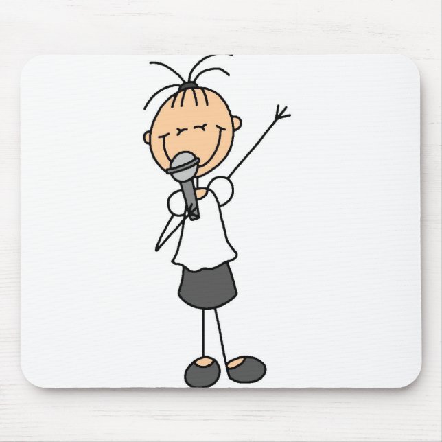 Stick Figure Singer Mousepad (Front)