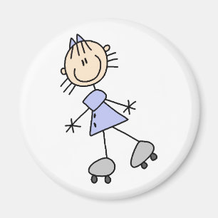 Stick Figure Skating Magnet