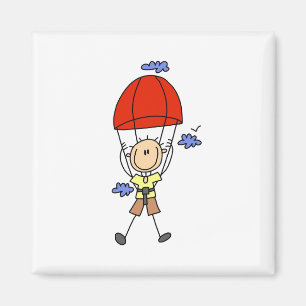 Stick Figure Sky Diver Magnets