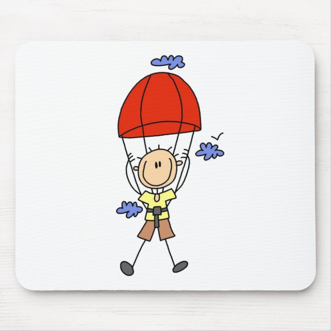 Stick Figure Sky Diver Mousepads (Front)