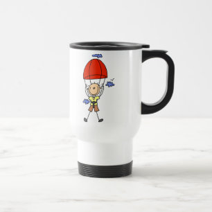 Stick Figure Sky Diver Mugs