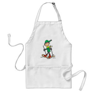 Stick Figure Snowshoeing Standard Apron