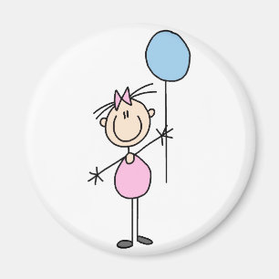 Stick Figure Toddler Magnet