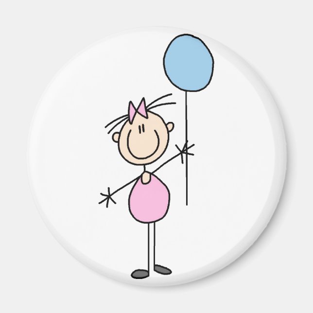 Stick Figure Toddler Magnet (Front)