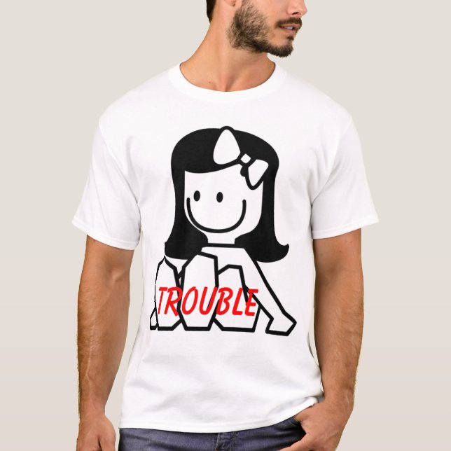 STICK FIGURE TROUBLE T SHIRT (Front)