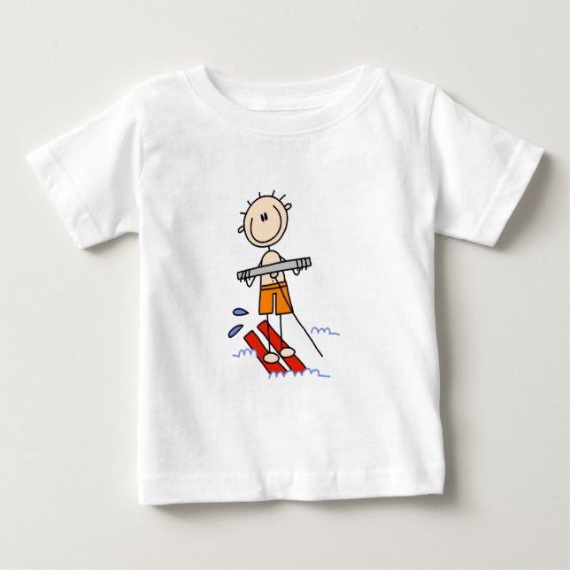 Stick Figure Water Skiing Tshirts and gifts (Front)